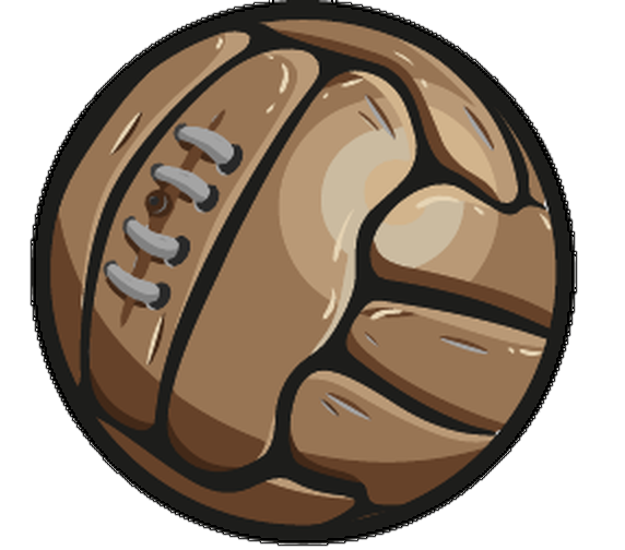 Pallone da calcio vintage, simbolo dello stemma di Quarto 2012