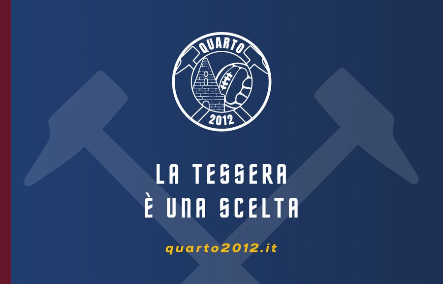 Tessera Socio Quarto 2012, versione blu, retro